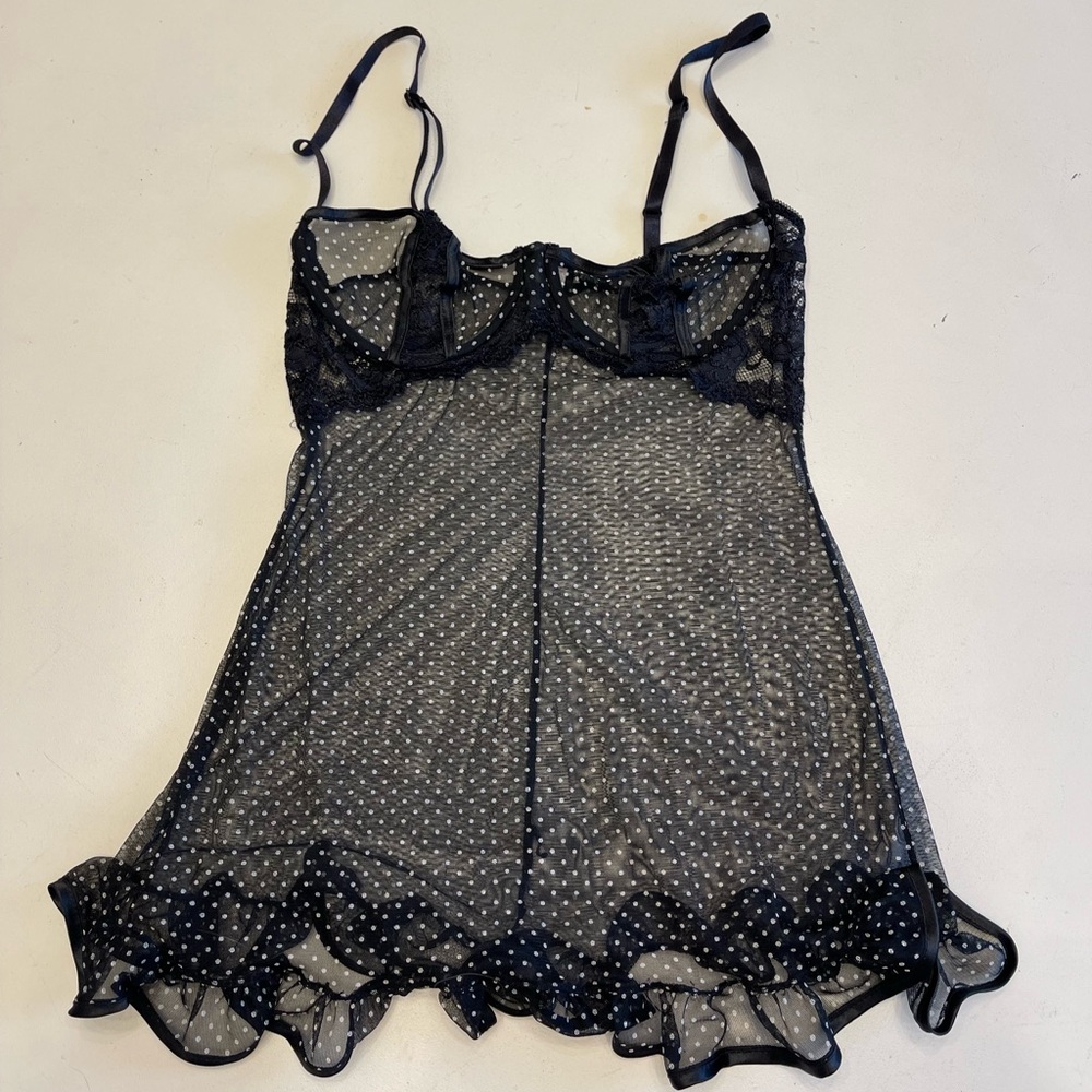Vintage black and white polka dot lingerie